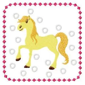 Certified Horse Block Embroidery Design