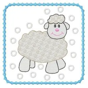 Cheap Sheep Block Embroidery Design
