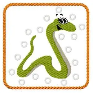 Premium Snake Block Embroidery Design