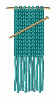 Knitting Scarf Embroidery Design Authentic