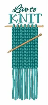 Live To Knit Embroidery Design Certified