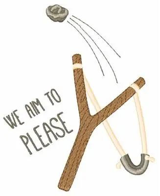 Order Now Aim To Please Embroidery Design