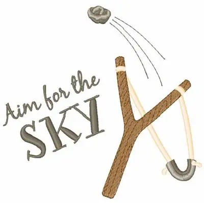 Aim For Sky Embroidery Design Latest