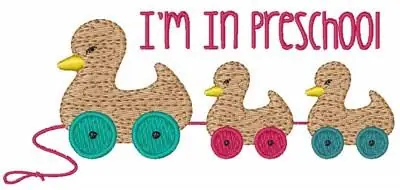 Im In Preschool Embroidery Design Latest