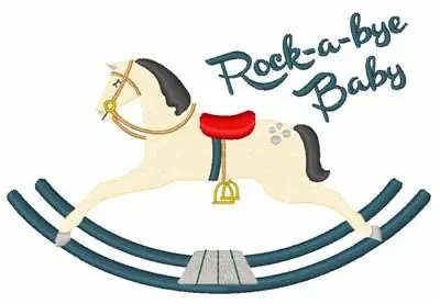 Rock-A-Bye Baby Embroidery Design Holiday Sale
