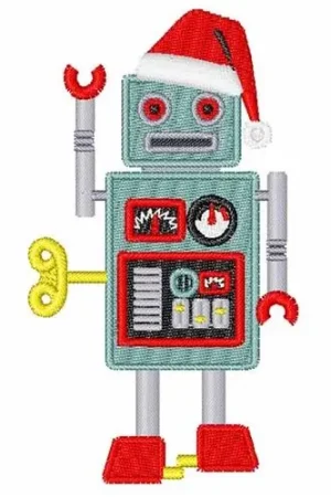 Christmas Robot Embroidery Design Direct From Factory