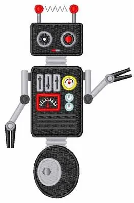 Handmade Robot Toy Embroidery Design