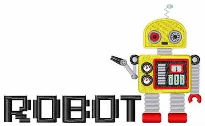 Toy Robot Embroidery Design New Release