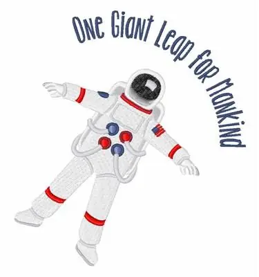 Sale One Giant Leap Embroidery Design