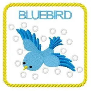 Clearance Bluebird Block Embroidery Design