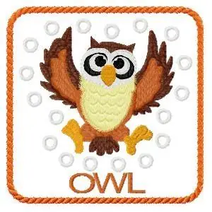 Owl Block Embroidery Design Latest