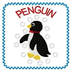 Penguin Block Embroidery Design Wholesale