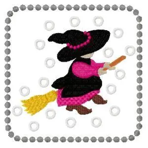 Flash Sale Witch Block Embroidery Design