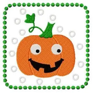 Best Seller Jack-O-Lantern Block Embroidery Design