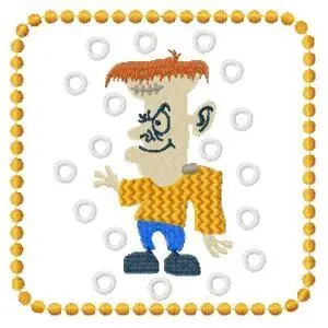 Clearance Frankenstein Block Embroidery Design
