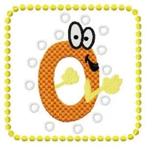 Cartoon 0 Embroidery Design Bargain