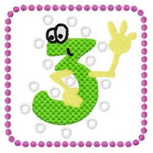Popular Cartoon 3 Embroidery Design
