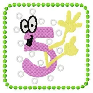 Best Price Cartoon 5 Embroidery Design