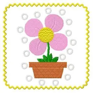 Flower Block Embroidery Design No Minimum Order