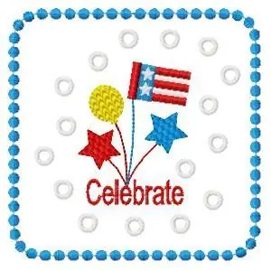 Direct From Factory Celebrate Block Embroidery Design