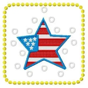 Buy Online USA Star Embroidery Design