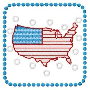 Flag USA Embroidery Design Limited Offer