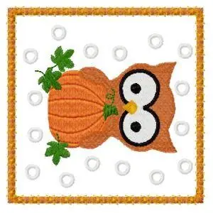 Owl & Pumpkin Embroidery Design Factory Price