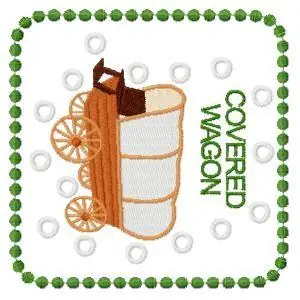 Super Sale Covered Wagon Embroidery Design