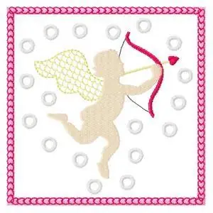 Cupid Embroidery Design Express Delivery
