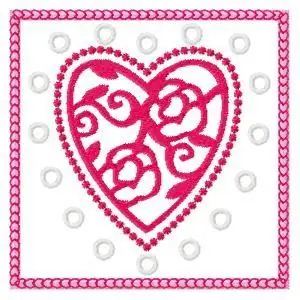 Seasonal Sale Valentine Heart Embroidery Design