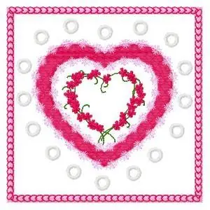 Editor’s Pick Floral Heart Embroidery Design