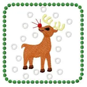 Rudolph Embroidery Design Affordable