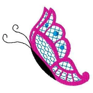 Wholesale Purple Butterfly Embroidery Design
