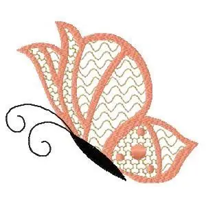 Butterfly Profile Embroidery Design Time-Limited