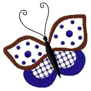 Blue Butterfly Embroidery Design New Release