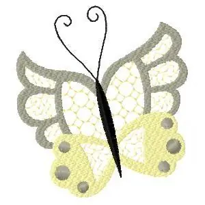 Time-Limited Grey Butterfly Embroidery Design