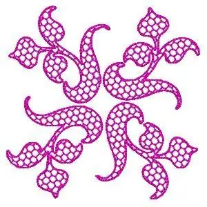 Purple Swirls Embroidery Design Top Rated