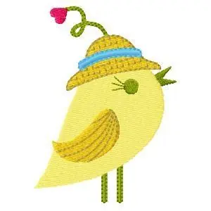 Chick In Hat Embroidery Design One Day Deal