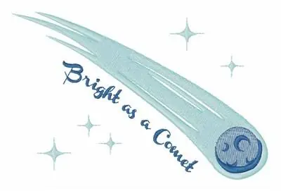 Brand New Bright Comet Embroidery Design