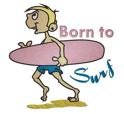 Born to Surf Embroidery Design One Day Deal