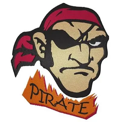 Top Pick Pirate Head Embroidery Design