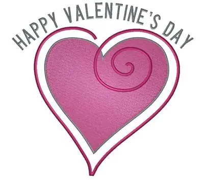 Happy Valentines Heart Embroidery Design Final Sale
