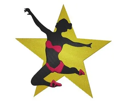 Ballerina in Star Embroidery Design Last Chance