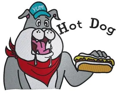 Discount Hot Dog Embroidery Design
