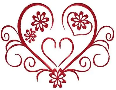 Reduced Price Flower Heart Swirl Embroidery Design