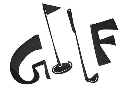 Super Sale Golf Flag Embroidery Design