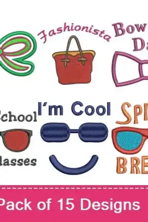 Lets Accessorize! Embroidery design pack by Favpro Designs, Embroidery Packs on EmbroideryDesigns.com Professional Grade