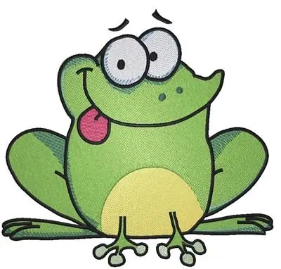 Affordable Frog Cartoon Embroidery Design
