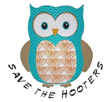 Bargain Save the Hooters Embroidery Design