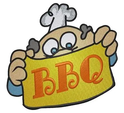 BBQ Chef Embroidery Design Genuine